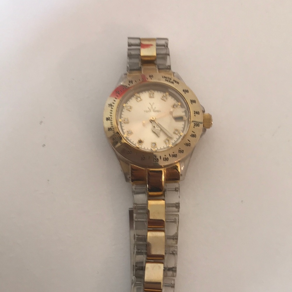 Gold and Clear Toy Watch